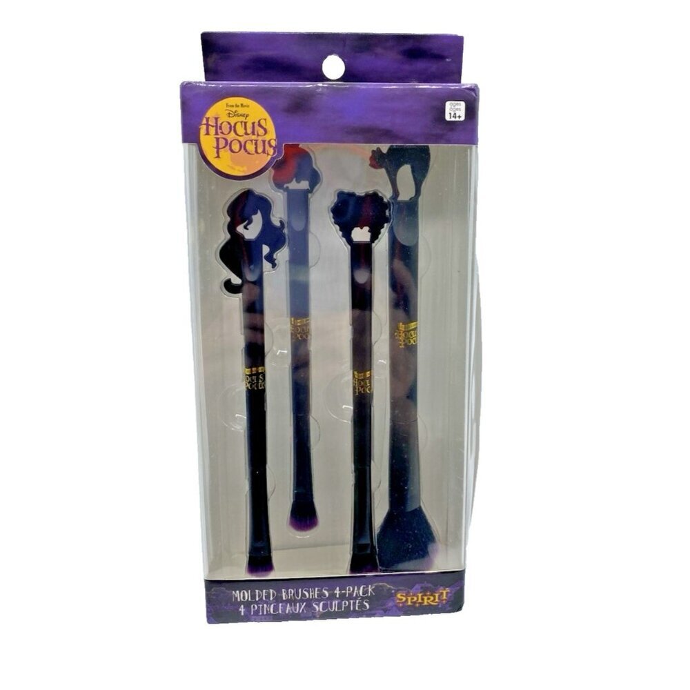 Hocus Pocus Eye Makeup Brush Set Black Molded Sanderson Sisters Cat New Sealed